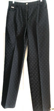 St. John 100 Authentic Black Dress Pants Logo flat front, pockets, sz 6