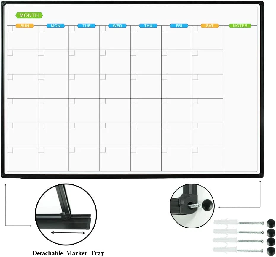 Jiloffice Large Dry Erase Calendar Whiteboard - Magnetic White Board  Calendar Mo | eBay