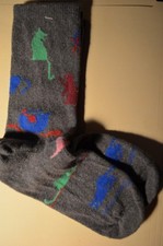 Cat Lover Socks - "Colorful Cats" on Grey Background