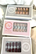 3x CliqOnU Ready to Wear Artificial  Nails  - NIB cliq on u
