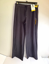 Member's Mark Sandwash Wide-Leg Pants Gray Solid Drawstring Pockets Size M