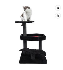 GOXIFACHOY Gothic Cat Tree Tower with Coffin Bed 31.5 IN Detachable Top Perch