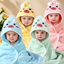 Soft Cartoon Animal Bib and Blanket for Children - 80x80cm