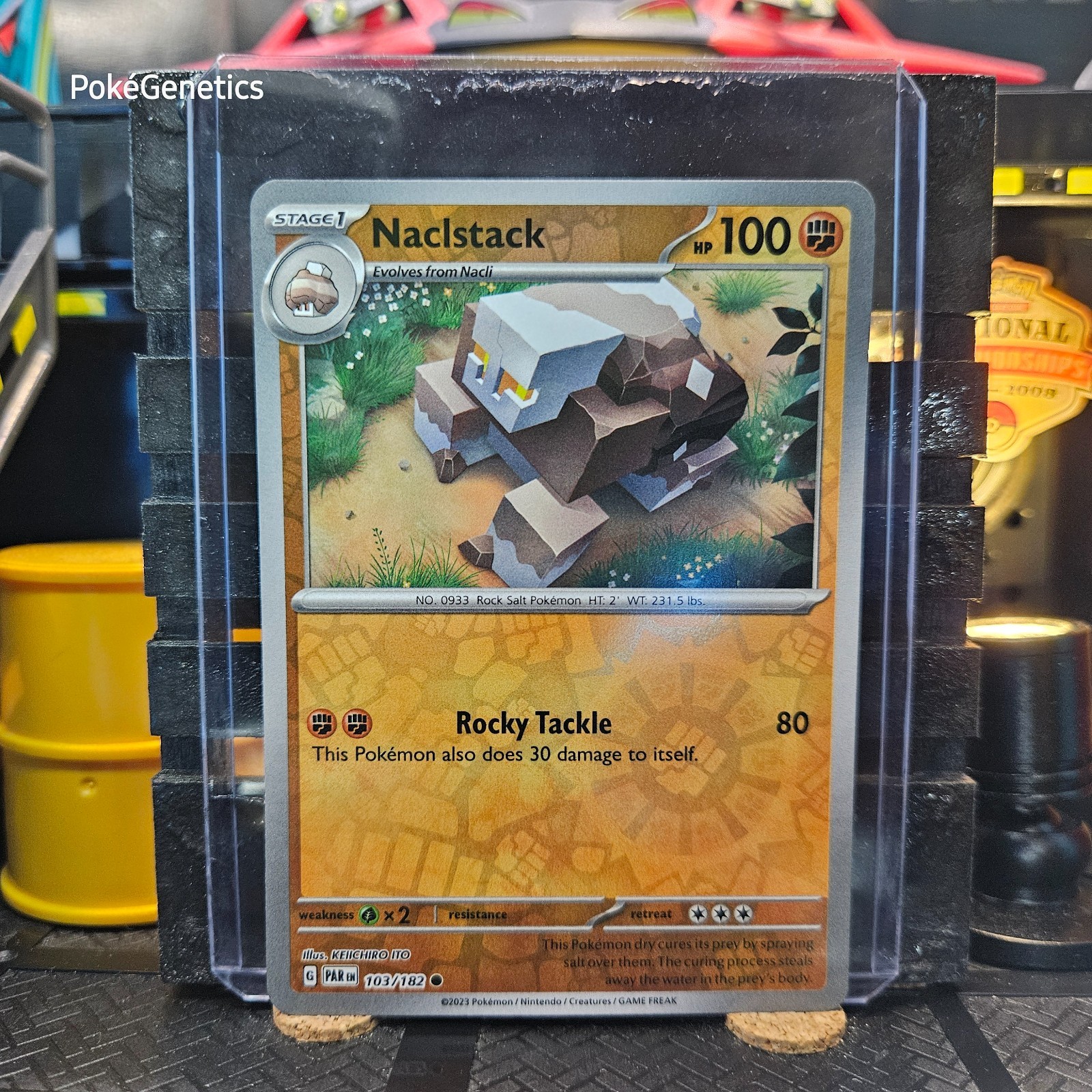 Naclstack Paradox Rift Reverse Holo Pokémon TCG 103/182 Scarlet & Violet Common