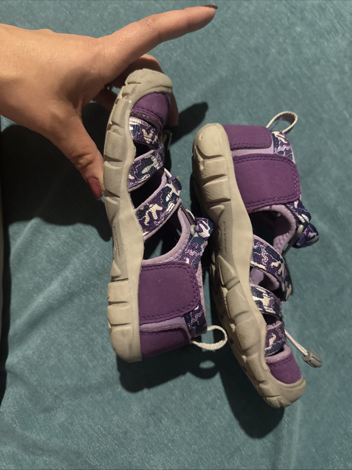 Sandali sportivi KEEN Seacamp II CNX giovani bambini ragazze taglia 13 mimetici viola lavabili