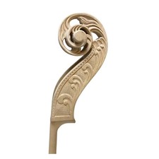 Beautiful Carved Double bass Neck Head, 3/4 Upright Bass Head Maple wood