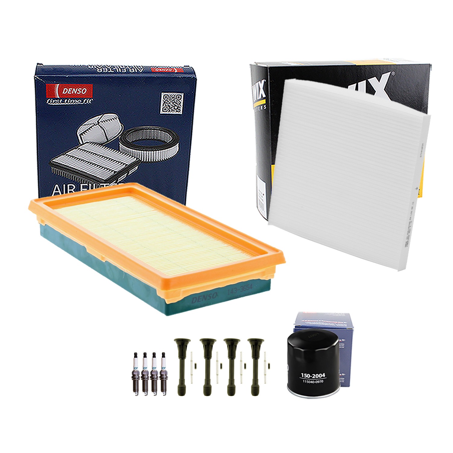 Denso Tune Up Kit NGK 4 Spark Plugs  Boots Kit for Versa Note 1.6 L4 HR16DE FWD