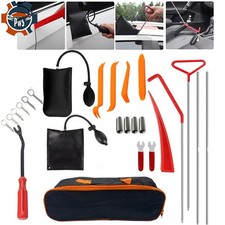 Inflatable Car Door Opener Tool Kit Long Reach Rod Lockout Auto Entry Air Wedge