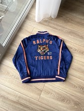Polo Ralph Lauren Tigers Varsity Satin Bomber Jacket Size Boys L 14-16
