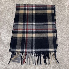 Stewart of Scotland 100 Cashmere Scarf Multicolor Plaid Fringe Soft Unisex NWT