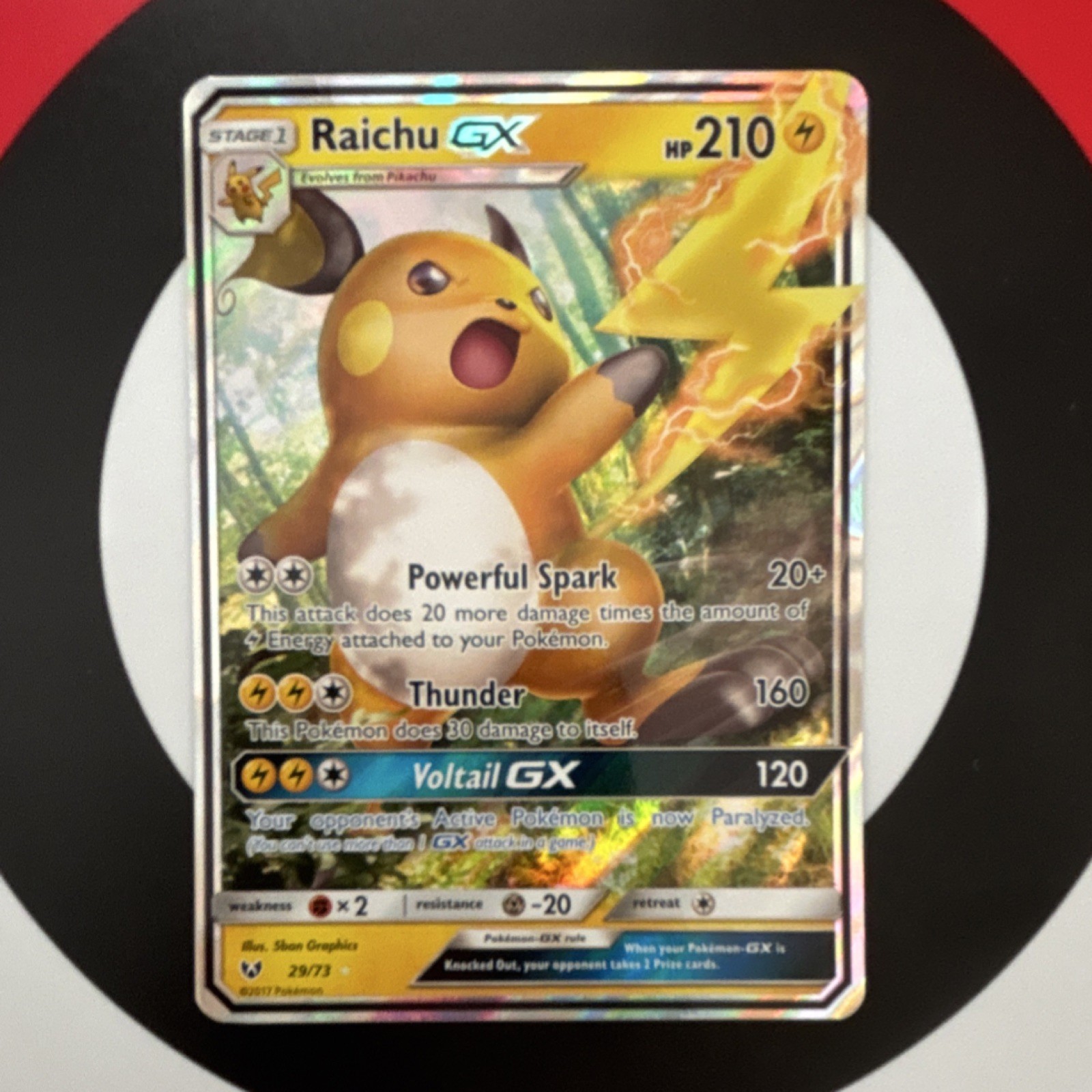 The Pokémon Company Raichu GX 29/73 Shining Legends Ultra Rare Holo English