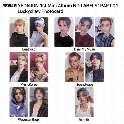 YEONJUN 1st Mini Album NO LABELS : Part 01 Luckydraw Photocard TXT