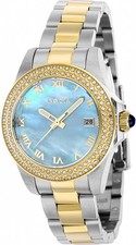 Invicta Angel Quartz Crystal Light Blue Dial Ladies Watch 41552