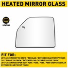 Tow Mirror Glass Upper Heated Driver Left Side For 2015-2020 FORD F150 CREW
