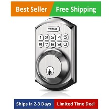 TE001 Keyless Entry Door Lock with Keypad - Smart Deadbolt Lock for Front Doo...