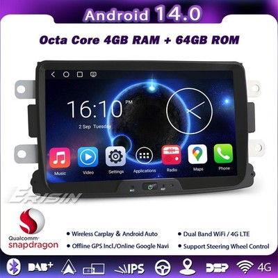 8''Qualcomm Android 14 Autoradio GPS Carplay für Dacia Logan Lodgy Duster Sandero
