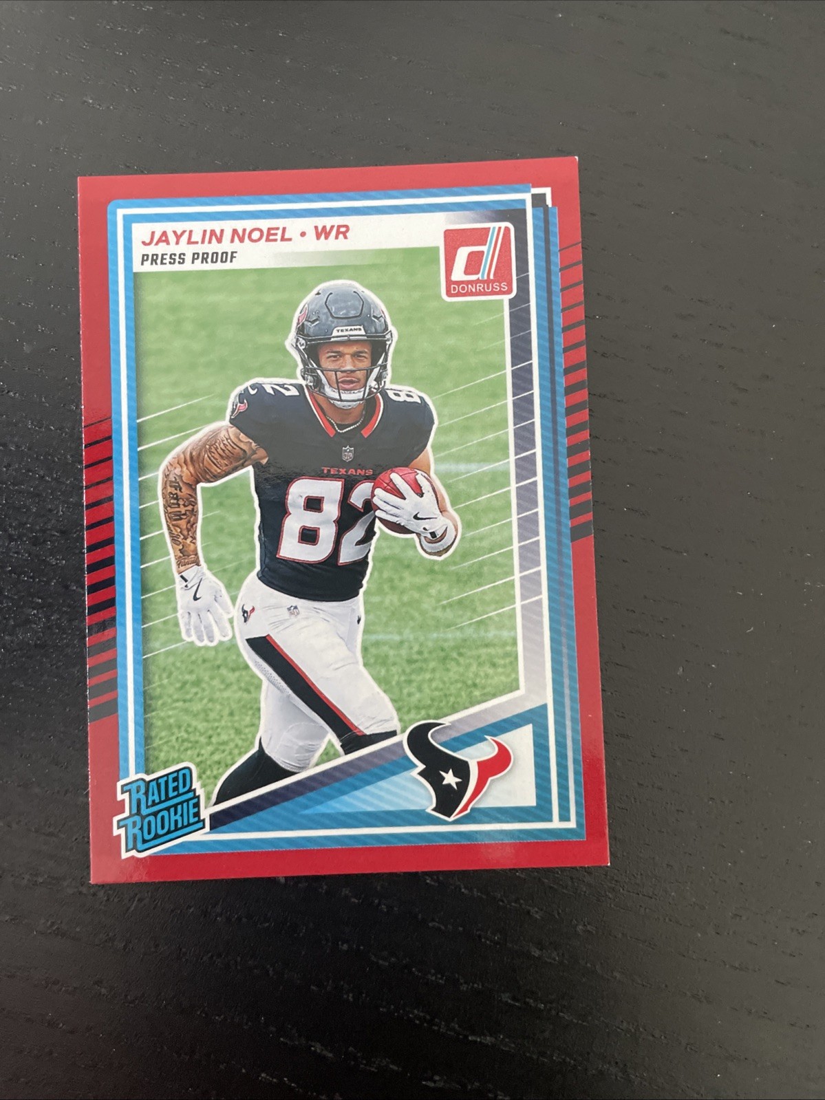 2025 Panini Donruss Jaylin Noel Red Rated Rookie Press Proof No. 324 RC