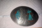 Vintage Southwestern Belt Buckle Marked HB   Very Nice!!! — photo 9
