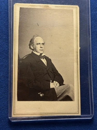 Civil War Abraham Lincoln Cabinet Member Salmon P Chase CDV Photo Anthony Back