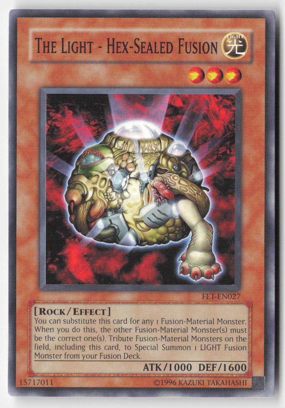 The Light - Hex-Sealed Fusion FET-EN027 YuGiOh Flaming Eternity trading card — raw and PSA graded price guide