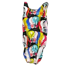 Plum Practicewear Gymnastics Leotard Abstract Light Bulb Print Child Large CL