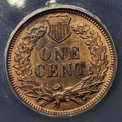 1890 centesimo indiano ANACS MS 63 RB - Foto 4 di 4