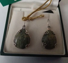 J.C. Walsh & Sons Ltd. Ireland Connemara Marble Teardrop Earrings