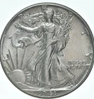 ROLL OF 20 WALKING LIBERTY SILVER  HALVES (MIXED DATES) AU/BETTER