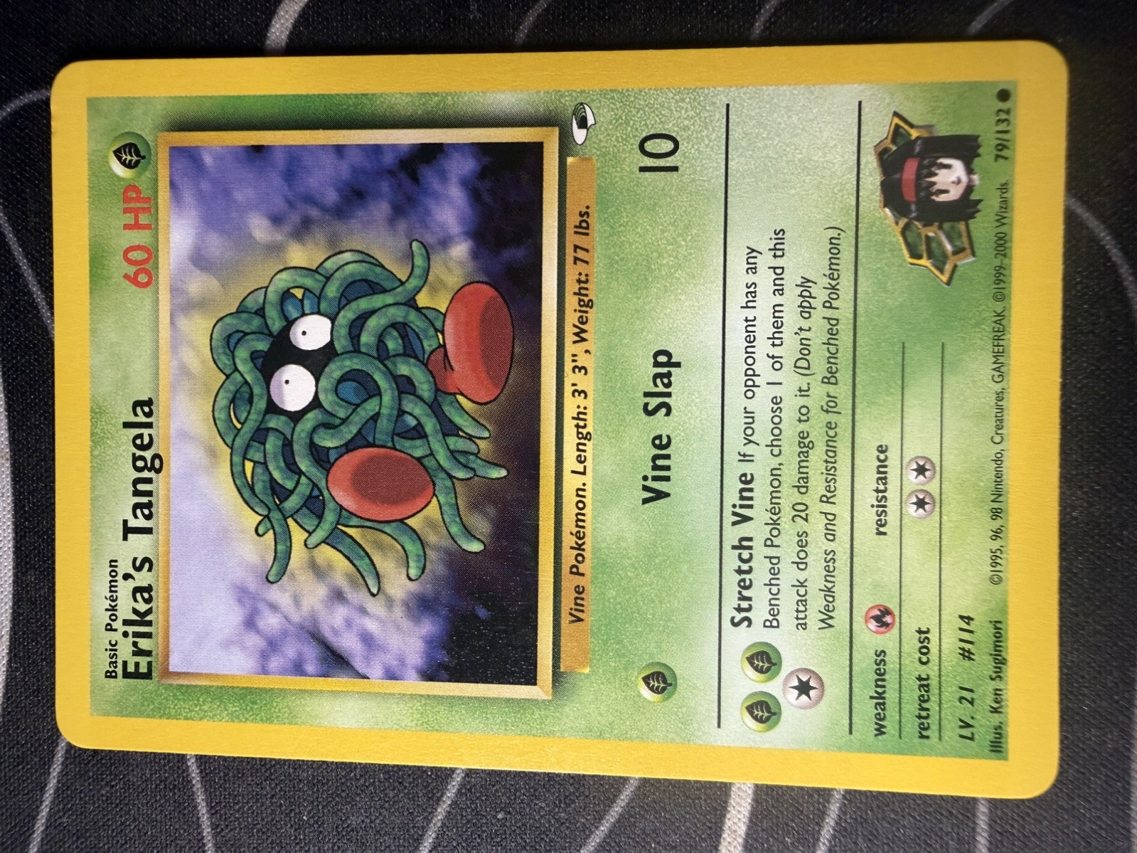 Erika's Tangela 79/132 Common Gym Heroes Pokemon Unlimited Lightly Played