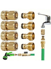 1Pack(2PCS) Brass Garden Hose Quick Connect Set With 3/4" GHT Female And Male Th