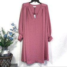 Prologue Women's Sz S Heather Rose Long Balloon Sleeve Dress