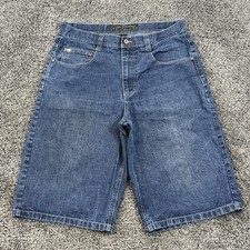 Southpole Mens Denim Jean Shorts Baggy Jorts Blue Size 36 Vintage Y2K Skater