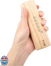 GECKO Maracas Sand Hammer Percussion Shaker Instrument, Wooden Natural Maraca