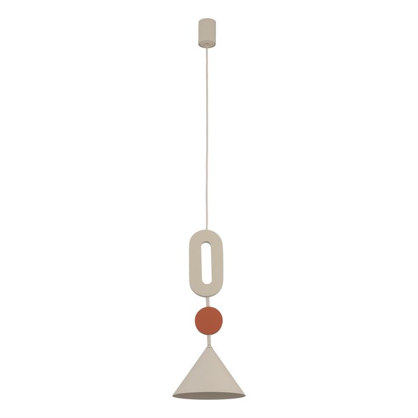 HäNgelampe Beige Terrakotta GU10 Ø20.5 Cm Wohnzimmer Pendelleuchte Esszimmer-image
