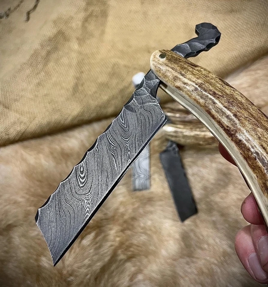 定制手工大马士革钢 3 件套 SHAVING RAZOR - 卖家支付的重大税 — 第 2/4 张图片