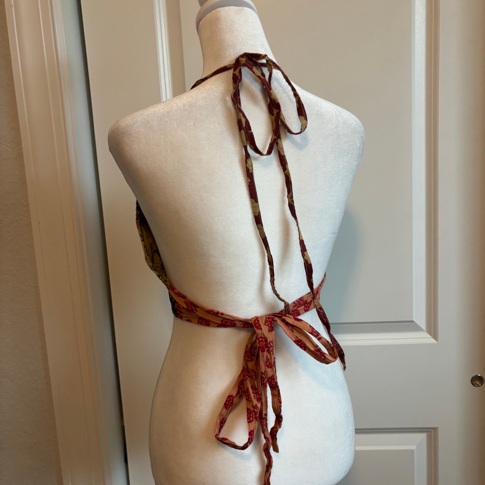 Hippie Forever Boho Patchwork Printed Halter Top … - image 5