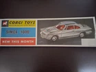 VINTAGE ORIGINAL SHOP ADVERTISING POSTER CORGI TOYS SIMCA "1000" 1964