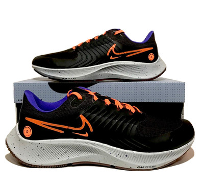 Nike Air Zoom Pegasus 38 Mens Size 11 Shield Black Retro Orange Sneakers