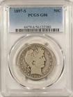 1897-S BARBER HALF DOLLAR – PCGS G-6
