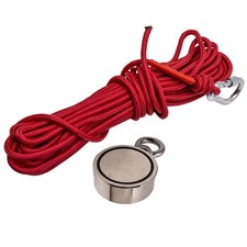 Magnete Pesca Professionale 120KG Due Lati Corda 10M D60mm Neodimio New