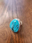 Vintage Sterling Silver Turquoise Ring  Size 7