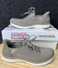 Skechers Wmns Hands Free Swift Fit Slip On Sneakers Sz 6 - Taupe Showroom Model