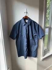 Dickies Men s Large Navy Blue Short Sleeve Work Shirt Button Up Workwear L