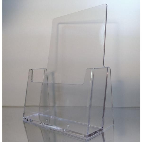 Clear Acrylic 6" x 9" Countertop Bi-Fold Brochure Holder