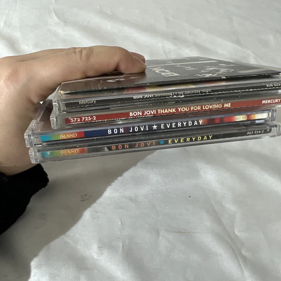 CD singles Bon Jovi a granel años 90 00 música rock edición australiana pistas en vivo x5 Foto 3 de 4