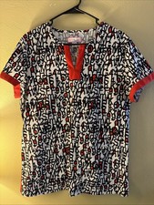 koi by kathy peterson scrub top large