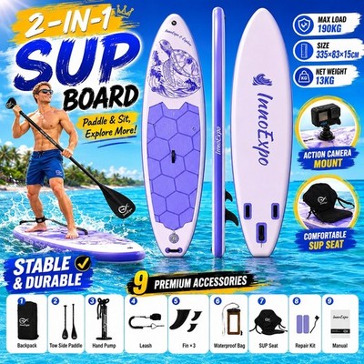 335x83x15cm SUP Paddle Board 190kg aufblasbar 3P UV Printing Stand Up Paddle