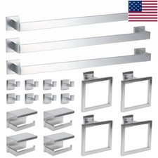 20-Pieces Stainless Steel Bathroom Hardware Accessories Set Wall Mounted