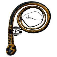 Indiana Jones Style Bullwhip Genuine Leather, Hand-Braided 6Feet 12-Plait