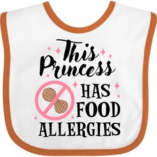 Inktastic This Princess Has Food Allergies With Peanut Baby Bib Awareness Infant
